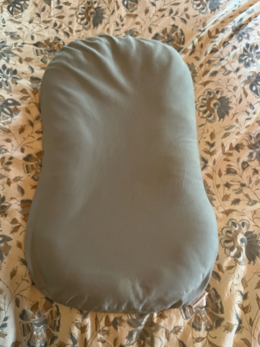 Snuggle Me Organic Infant Lounger with Light Blue Cover - excellent condition
